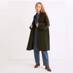 Madewell Dark Green Sweater Coat